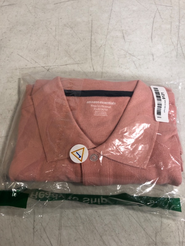 Photo 2 of Amazon Essentials Men's Regular-Fit Cotton Pique Polo Shirt (Available in Big & Tall) X-Small Pink -- FACTORY SEALED 