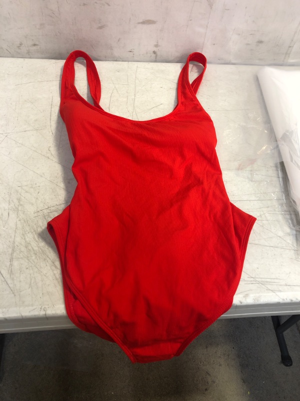 Photo 2 of Juniors' Ribbed One Piece Swimsuit SIZE XL 12-14