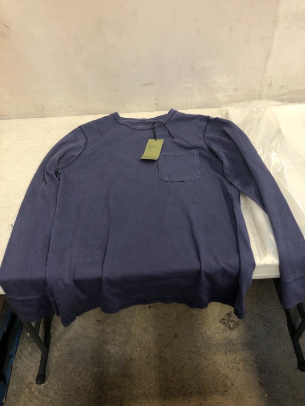 Photo 2 of Men's Long Sleeve Garment Dyed Pocket T-Shirt SIZE SMALL