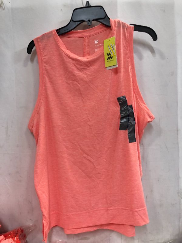 Photo 2 of Pink Moisture Wicking Active Muscle Tank Top  - SIZE   L
