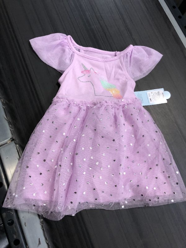 Photo 2 of Toddler Girls' Sparkle Unicorn Short Sleeve Tutu Dress - Cat & Jack™ Light -- 12M
