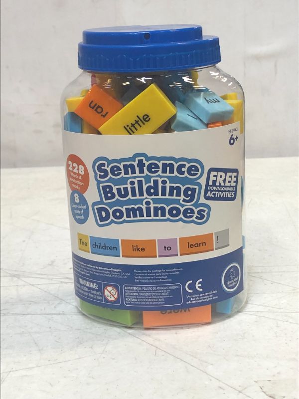 Photo 1 of Educational Insights Sentence Building Dominoes Set of 114
