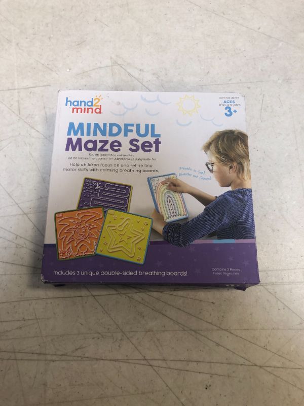 Photo 1 of Hand2mind Mindful Maze Boards 3 Double Sided Breathing Boards with Finger Paths
