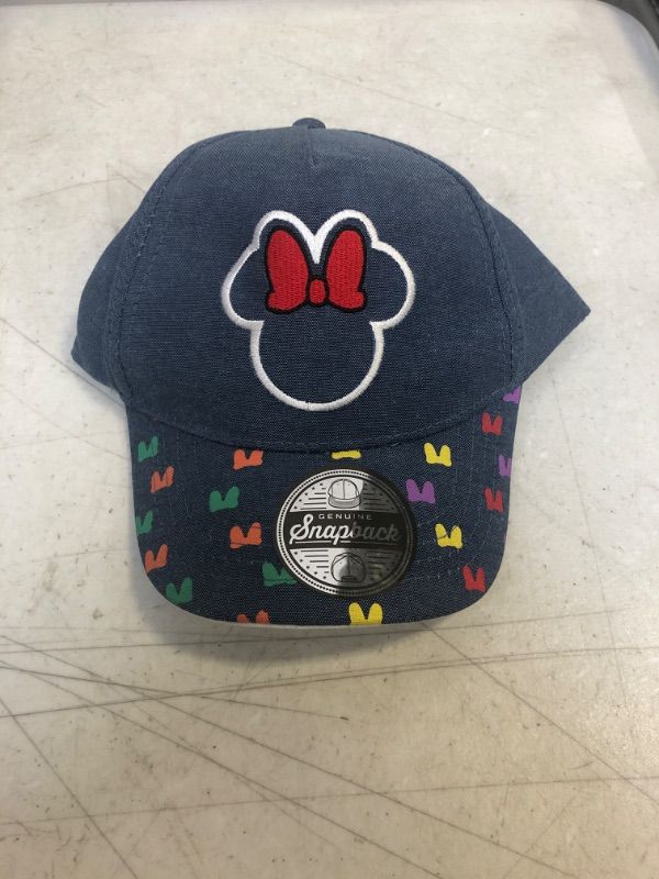 Photo 2 of Toddler Girls' Minnie Mouse Baseball Hat - Blue
