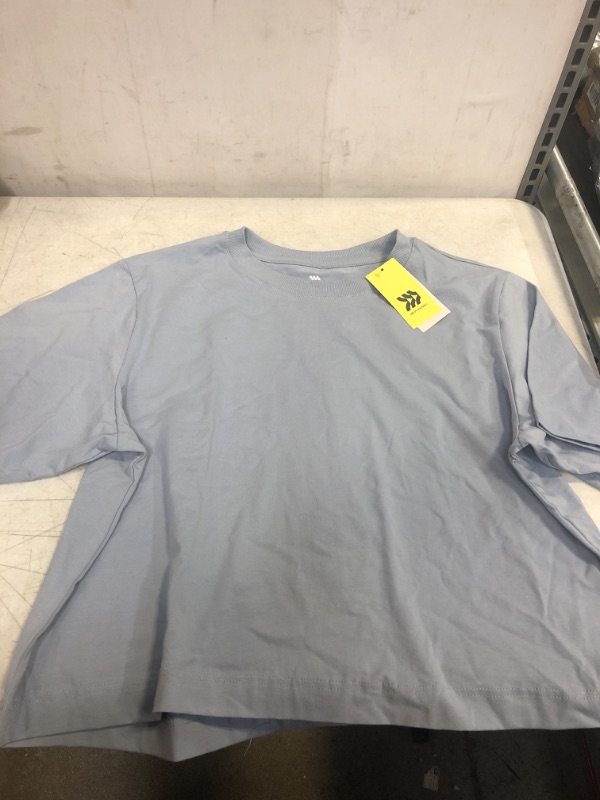 Photo 1 of ALL IN MOTION CROPPED SHIRT LIGHT BLUE LARGE