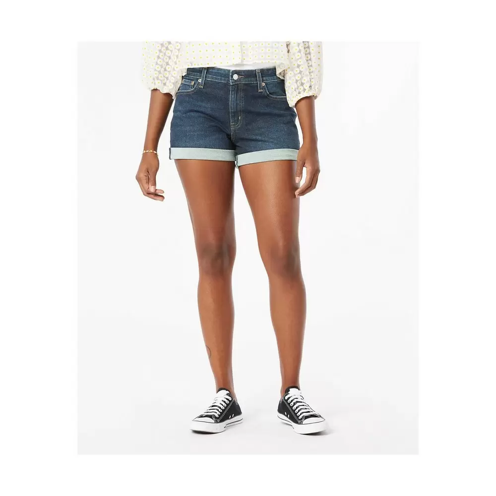 Photo 1 of DENIZEN from Levi's Women's High-Rise 3" Jean Shorts - Denim Queen SIZE 10, Blue 
