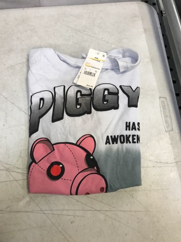 Photo 2 of Boys' Piggy Gamer Short Sleeve Graphic T-Shirt - White/Gray MEDIUM
