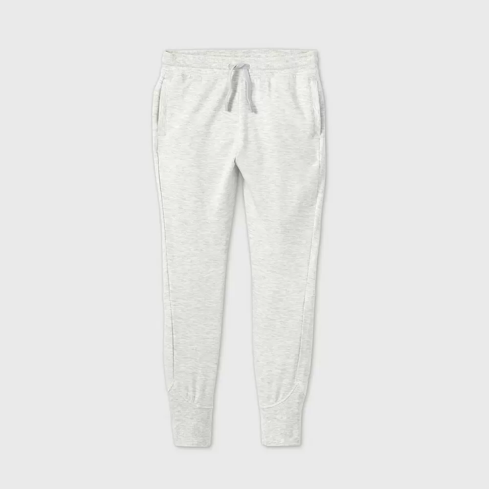 Photo 1 of Girls' Cozy Lightweight Fleece Jogger Pants - All in Motion Gray Heather LARGE

