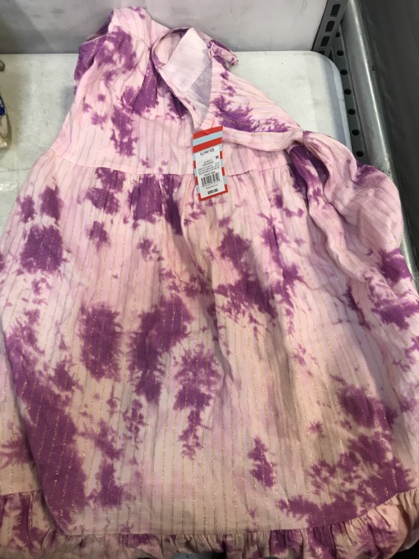 Photo 2 of Cat & Jack Girls' Purple Tie-Dye Lightweight Tiered Maxi Dress Size Large 