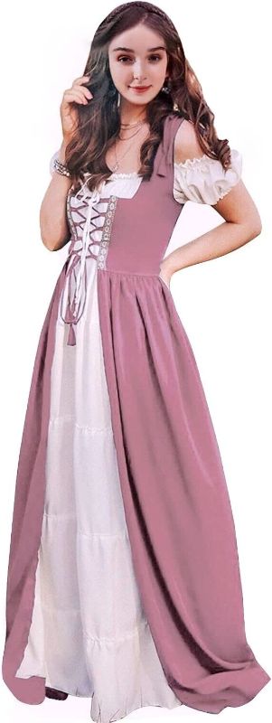 Photo 1 of Abaowedding renaissance dress women medieval dress halloween costume for women, Rose 2XL/3XL
