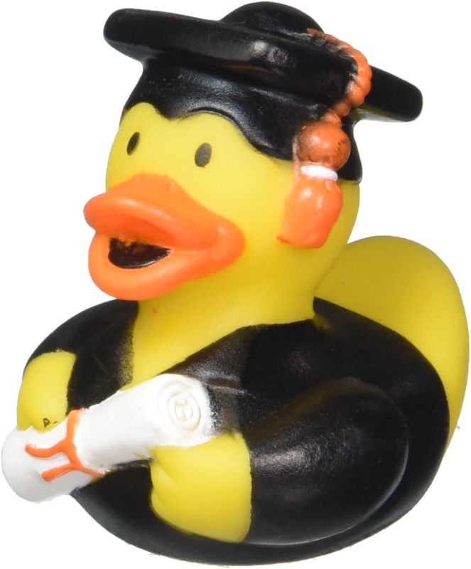 Photo 1 of amscan Grad Rubber Ducky Favor, 1 Piece, 2inch x 2 1/4inch, Multicolor 4PACK
