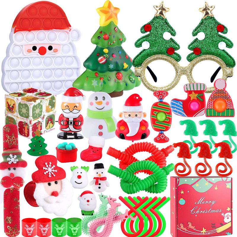 Photo 1 of 40 Pcs Christmas Sensory Fidget Toys Pack Set, ASONA Stress Relief Fidget Toys for Kids, Christmas Stocking Stuffers, Party Favors, Classroom Rewards Prizes, Piñata Goodie Bag Fillers
