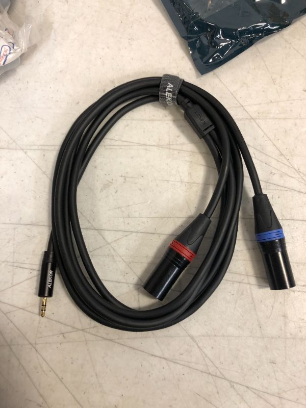 Photo 3 of ALEKOR Dual XLR to 3.5mm, 1/8 Inch TRS Male to Dual XLR Male Y Splitter Stereo Breakout Cable - 6 Foot
