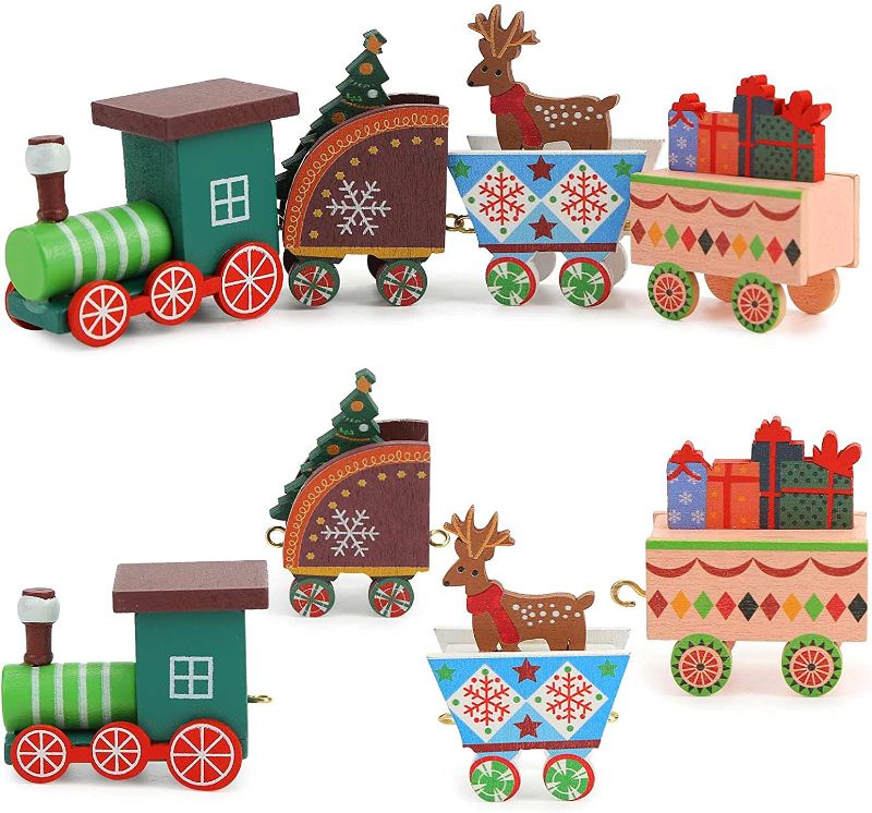 Photo 1 of  Wooden Mini Train Decoration -- FACTORY SEALED --