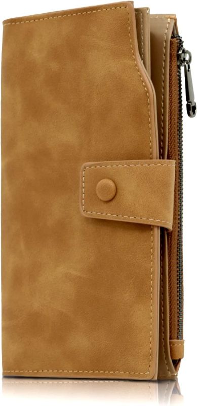 Photo 1 of BRWN Women Wallet Large Capacity, Wallet for Women RFID Blocking with Multi Card Organizers

