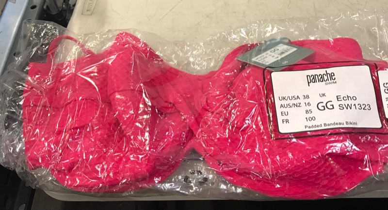 Photo 4 of Panache Women's Echo Padded Bra, Hot Pink, size 38GG
