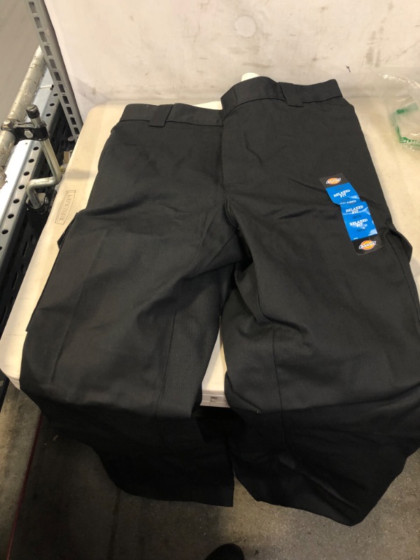 Photo 2 of Dickies Men's Relaxed Fit Straight Leg Cargo Work Pants - Black Size 38 30 