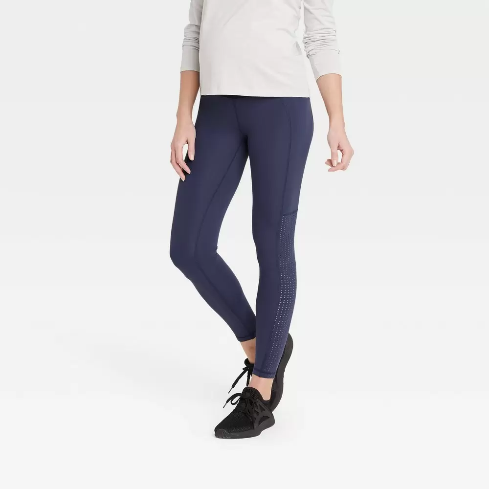 Photo 1 of  Fashion Active Maternity Leggings - Isabel Maternity by Ingrid & Isabel Navy Blu