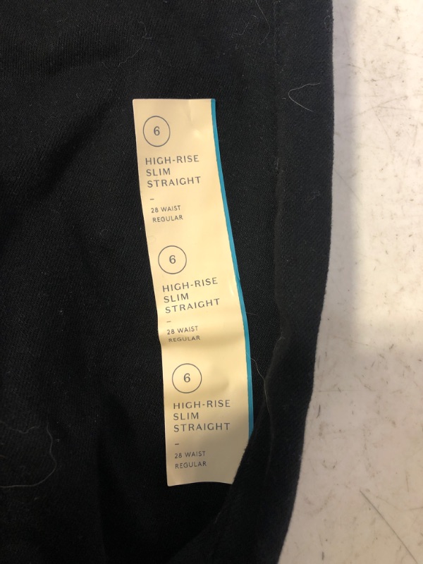 Photo 2 of black non fade jeans size 6 reg slim straight