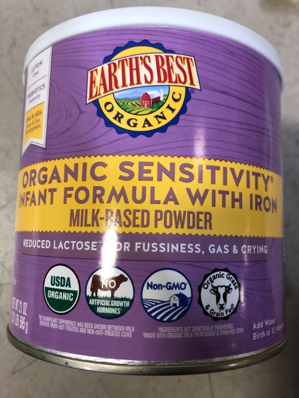 Photo 2 of Earth's Best Organic Sensitivity Powder Infant Formula - 21oz