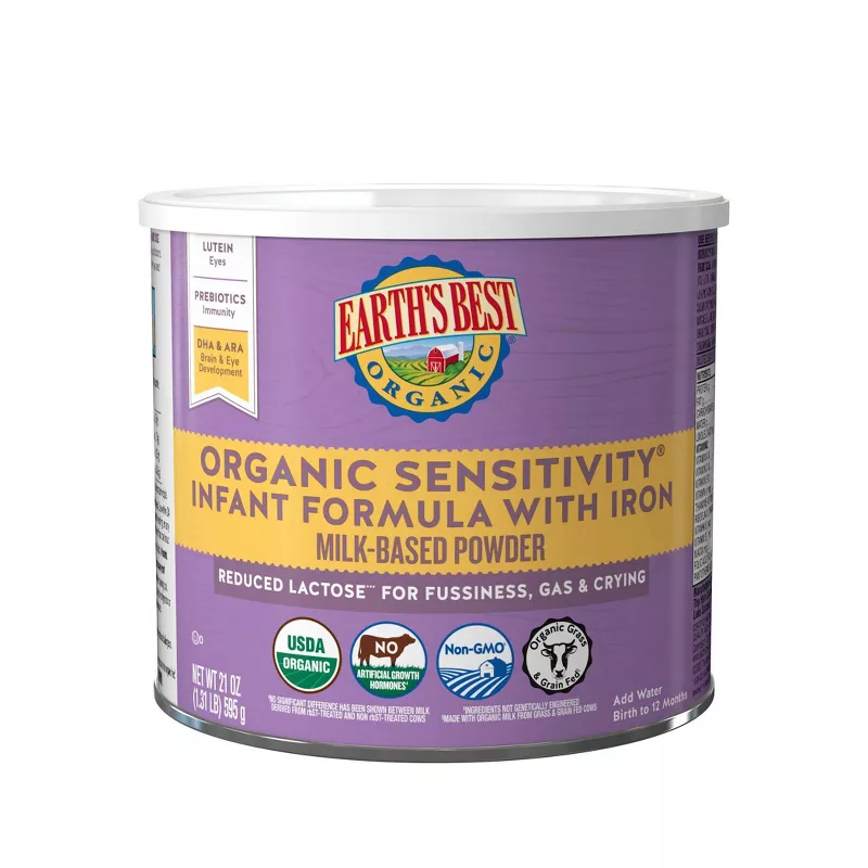 Photo 1 of Earth's Best Organic Sensitivity Powder Infant Formula - 21oz