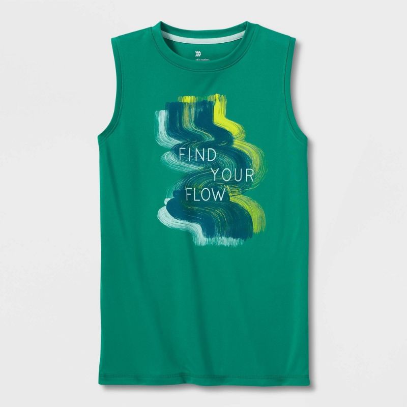 Photo 1 of Boys' Sleeveless 'Find Your Flow' Graphic T-Shirt - a in Motion™
2 count large