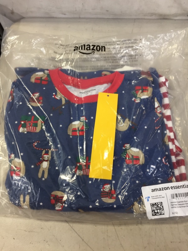 Photo 2 of Amazon Essentials Unisex Babies, Toddlers and Kids' Snug-Fit Cotton Pajama Sleepwear Sets  SIZE XL KIDS -- FACTORY SEALED --
