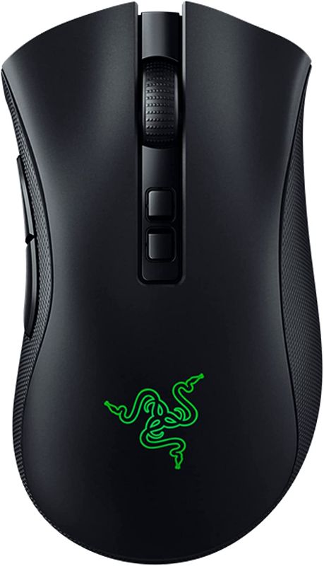 Photo 1 of Razer DeathAdder V2 Pro Wireless Gaming Mouse: 20K DPI Optical Sensor - 3X Faster Than Mechanical Optical Switch - Chroma RGB Lighting - 70 Hr Battery Life - 8 Programmable Buttons - Classic Black  -- FACTORY SEALED --
