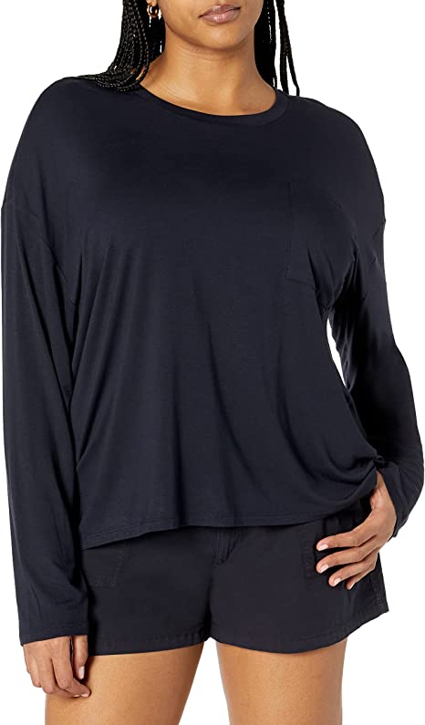 Photo 1 of Daily Ritual Women's Jersey Relaxed-Fit Long-Sleeve Pocket Shirt   SIZE S  -- FACTORY SEALED --