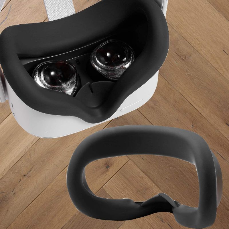 Photo 2 of Topcovos Newest VR Silicone Interfacial Cover for Oculus Quest 2 Face Protect Skin Sweatproof Lightproof Anti-Leakage
