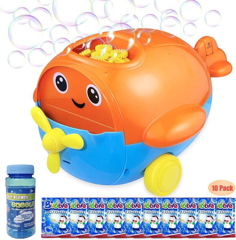 Photo 1 of Bubble Machine-Childyo Airplane Bubble Machine for Kids & Toddlers Outdoor- Automatic Bubble Maker for Outdoor Toy and Parties
