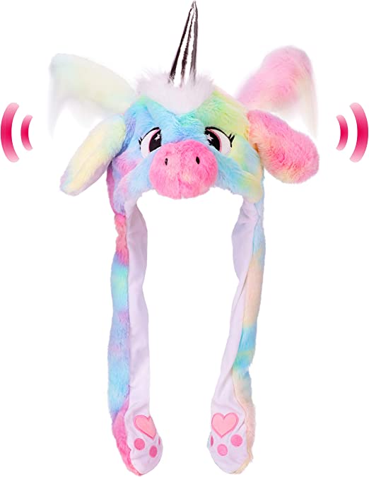 Photo 1 of Cuteoy Animal Hat Plush Ears Moving Jumping Dress Up Cosplay Party for Kids
