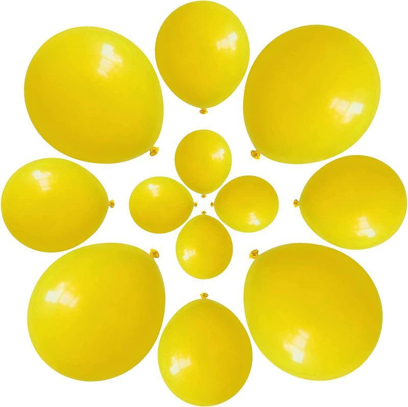 Photo 1 of Yellow Balloons Different Sizes Pack 5 Inch 12 Inch 18 Inch Lemon Yellow Balloon Baby Shower Birthday Party Balloon 2022 Blue and Yellow Graduation Decorations
