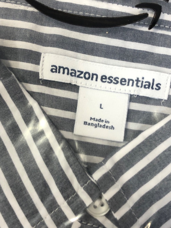 Photo 3 of Amazon Essentials Women's Classic-Fit Long-Sleeve Button-Down Poplin Shirt L