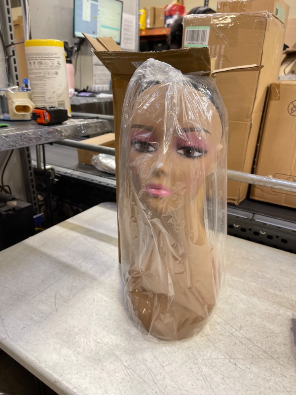 Photo 2 of 7 Mannequin Lifesize Black Female Mannequin Head Manikin Head for Wig Display