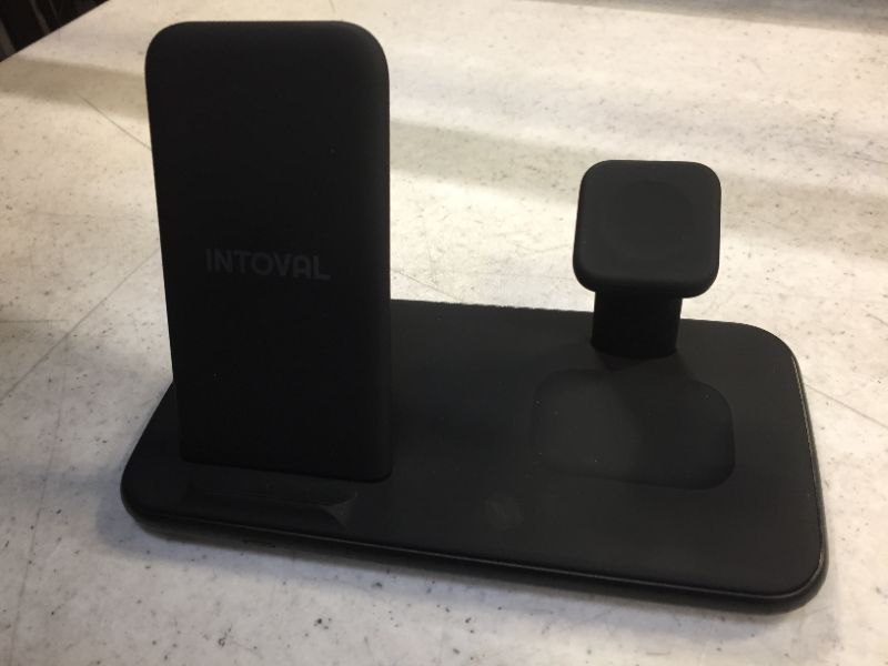 Photo 2 of Intoval Wireless Charging Station, for Apple Watch/iPhone/Airpods, iPhone 14/13/12/11/XS/XR/XS/X/8, iWatch 8/Ultra/7/6/SE/5/4/3/2, Airpods Pro2/Pro1/3/2. (V5,Black)