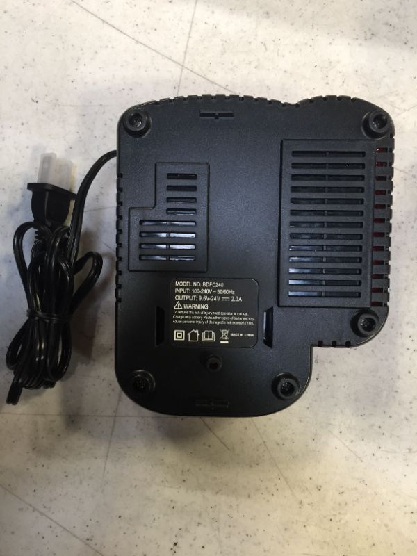 Photo 3 of Biswaye 9.6V-18V-24V Battery Fast Charger BDFC240 Compatible with Black & Decker 18V 24V 14.4V 12V 9.6V Slide Battery HPB18-OPE HPB18 HPB14 HPB12 HPB96 244760-00 A1718 FS180BX FS18C