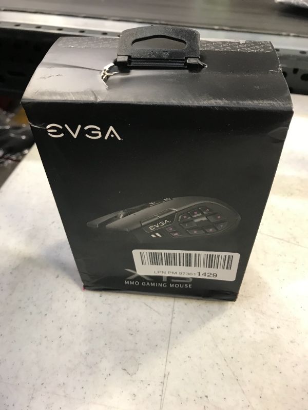 Photo 7 of EVGA X15 MMO Gaming Mouse, 8k, Wired, Black, Customizable, 16,000 DPI, 5 Profiles, 20 Buttons, Ergonomic 904-W1-15BK-KR - WAS FACTORY SEALED - OPENED FOR INSPECTION - BOX KINDA WARPED -