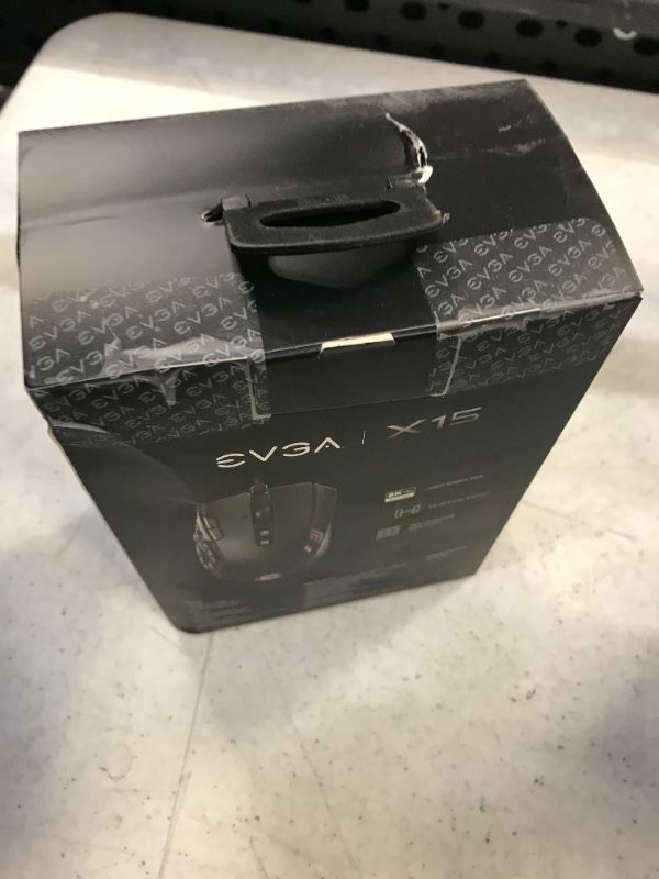 Photo 6 of EVGA X15 MMO Gaming Mouse, 8k, Wired, Black, Customizable, 16,000 DPI, 5 Profiles, 20 Buttons, Ergonomic 904-W1-15BK-KR - WAS FACTORY SEALED - OPENED FOR INSPECTION - BOX KINDA WARPED -