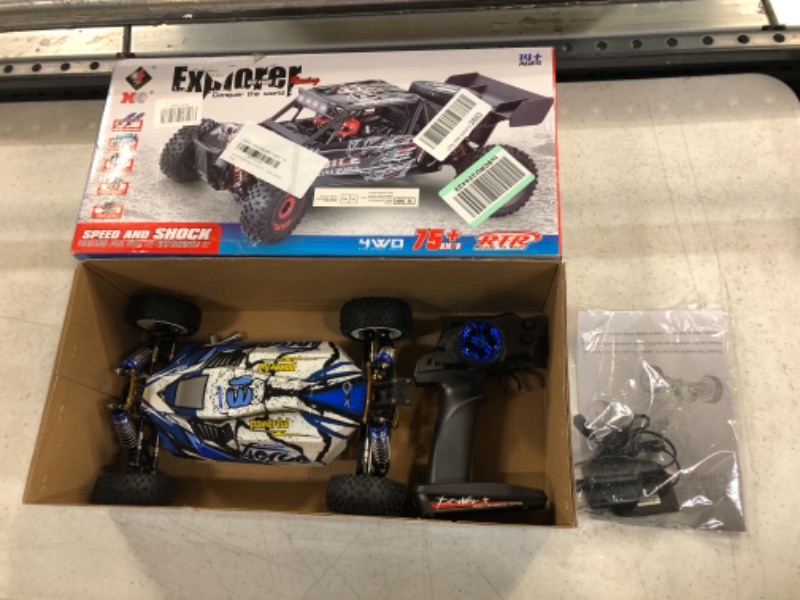 Photo 2 of GoolRC WLtoys 124016 RC Car, 1:12 Scale Remote Control Car, 4WD 75km/h High Speed Racing Car, 2.4GHz All Terrain Off Road RC Truck RTR with Brushless Motor and Metal Chassis for Kids Adults
