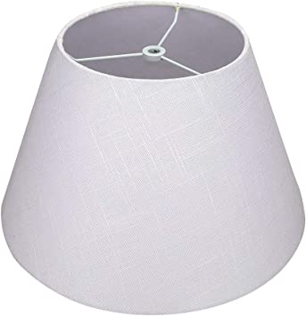 Photo 1 of Barrel Fabric Lampshade for Table Lamp and Floor Light, (White) ++MEASUREMENTS SHOWN IN PICTURES++
