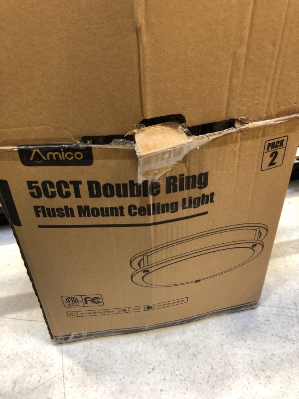 Photo 1 of AMICO 5CCT DOUBLE RING FLUSH MOUNT CEILING LIGHTY - 2PC- 36WATTS - ++NOT EXACT ITEM JUST AN EXAMPLE++