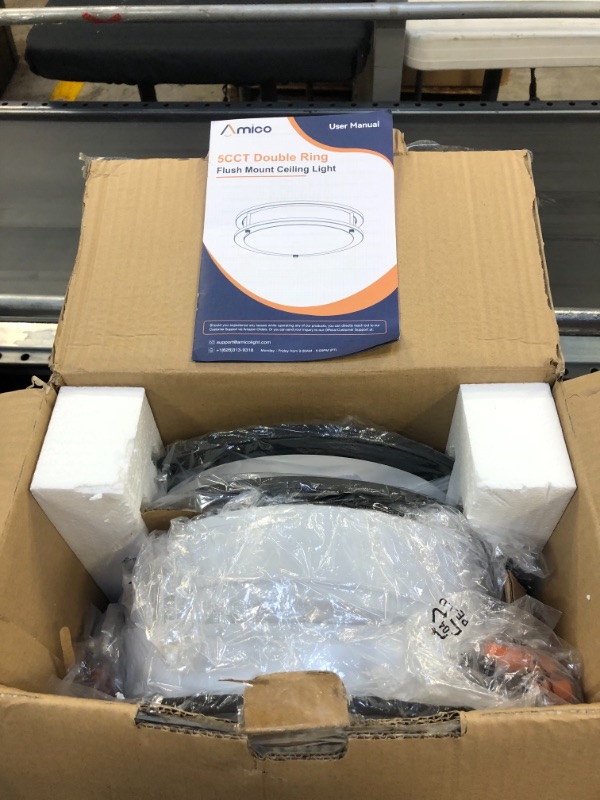 Photo 1 of AMICO 5CCT DOUBLE RING FLUSH MOUNT CEILING LIGHTY - 2PC- 36WATTS - ++NOT EXACT ITEM JUST AN EXAMPLE++