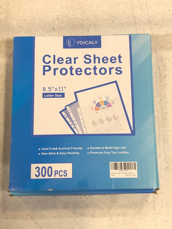 Photo 2 of 300 Pcs Clear Sheet Protectors for 3 Ring Binder, Page Protectors 8.5 x 11, Top Loading Document Protectors, Plastic Sleeves for Binders for Multiple Photos or Printing Paper.
