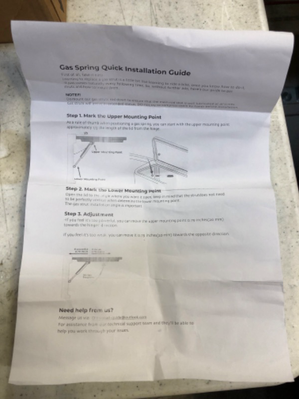 Photo 3 of C1608054 20" Gas Prop Spring Strut 20 inch 100 Lb Per Shock C16-08054 for Camper Shell RV Bed Tonneau Cover Storage Box Basement Door Floor Hatch Window Lift Struts (Applicable Lid Weight 85-110LBs)