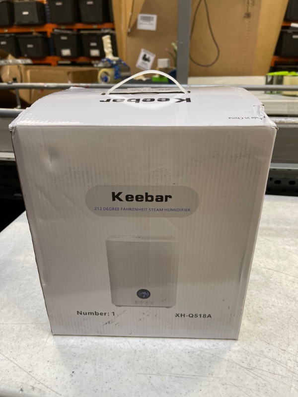 Photo 1 of Humidifiers for Large Room, Warm Mist Humidifier, Steam Humidifiers with 4L Detachable Top Fill Water Tank, 3 Mist Levels, Dry Burn Protection, Whisper Quiet, Sleep Mode, Timer, Keebar
