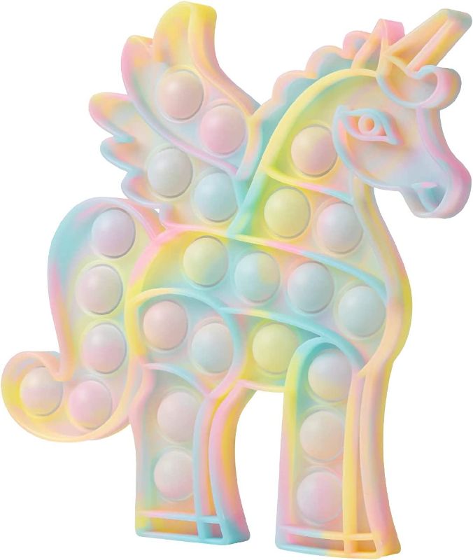 Photo 1 of Hoofun Glow in The Dark POP Unicorn Fidget Toy?Fluorescent Silicone Sensory Anxiety Toy for Adults Girls Boys
2 PCS