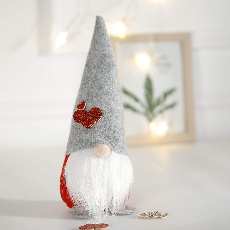 Photo 1 of meowtastic Gnomes Christmas Decorations, 13.5 inches Handmade Plush Swedish Tomte Gnome Adorable Santa Gnome Elf Doll Scandinavian Christmas Decorations Indoor Valentine's Day Gifts Holiday Home Decor
