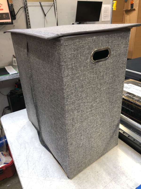 Photo 1 of GREY LAUNDRY BASKET