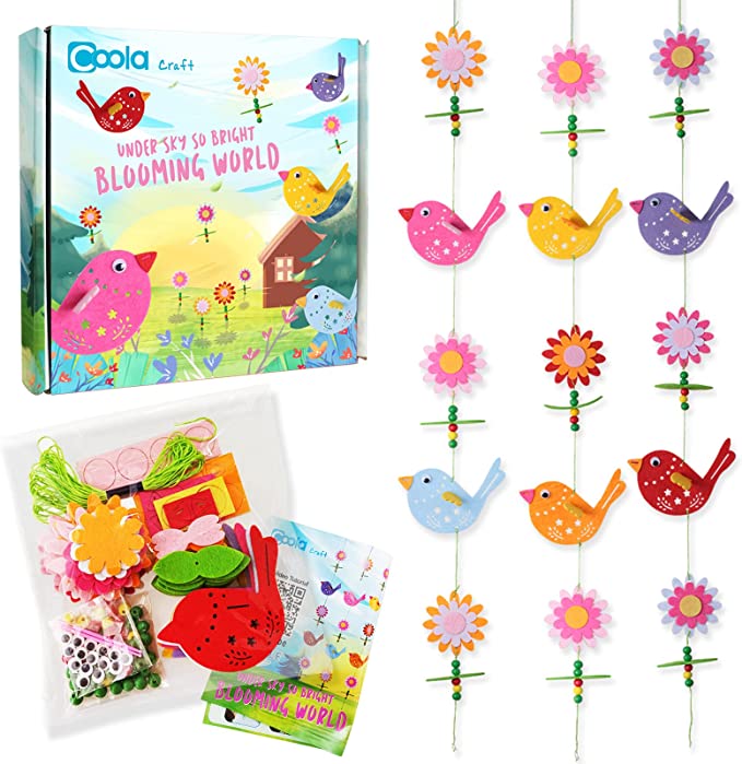 Photo 1 of Coola Sewing Kit for Kids, Crafts for Kids Ages 4-8, Art and Craft DIY Early Educational Toys Suitable for Girls & Boys Pack 3 Spring Craft Gift for Kids Age 3 4 5 6 7 8 9
